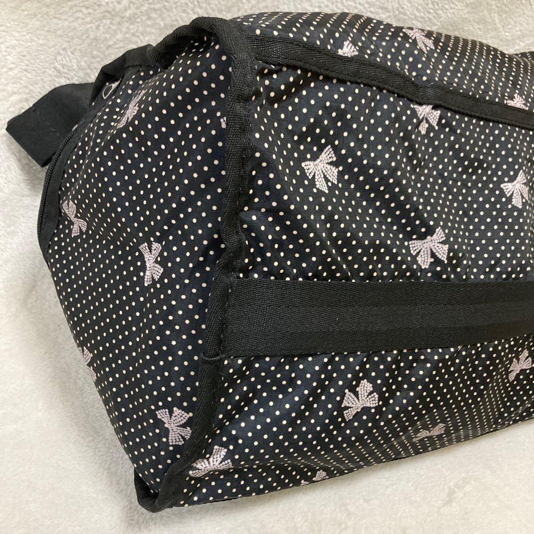 【極美品】LeSportsac レスポートサック ボストンバッグ リボン柄