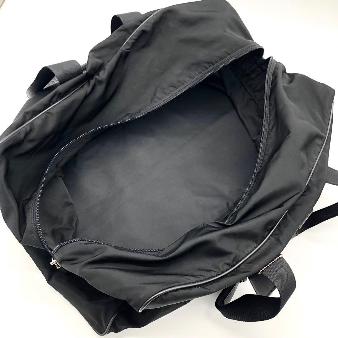 【極美品✨】プラダ ボストンバッグ テスートナイロン レザー 南京錠 鍵付き 黒