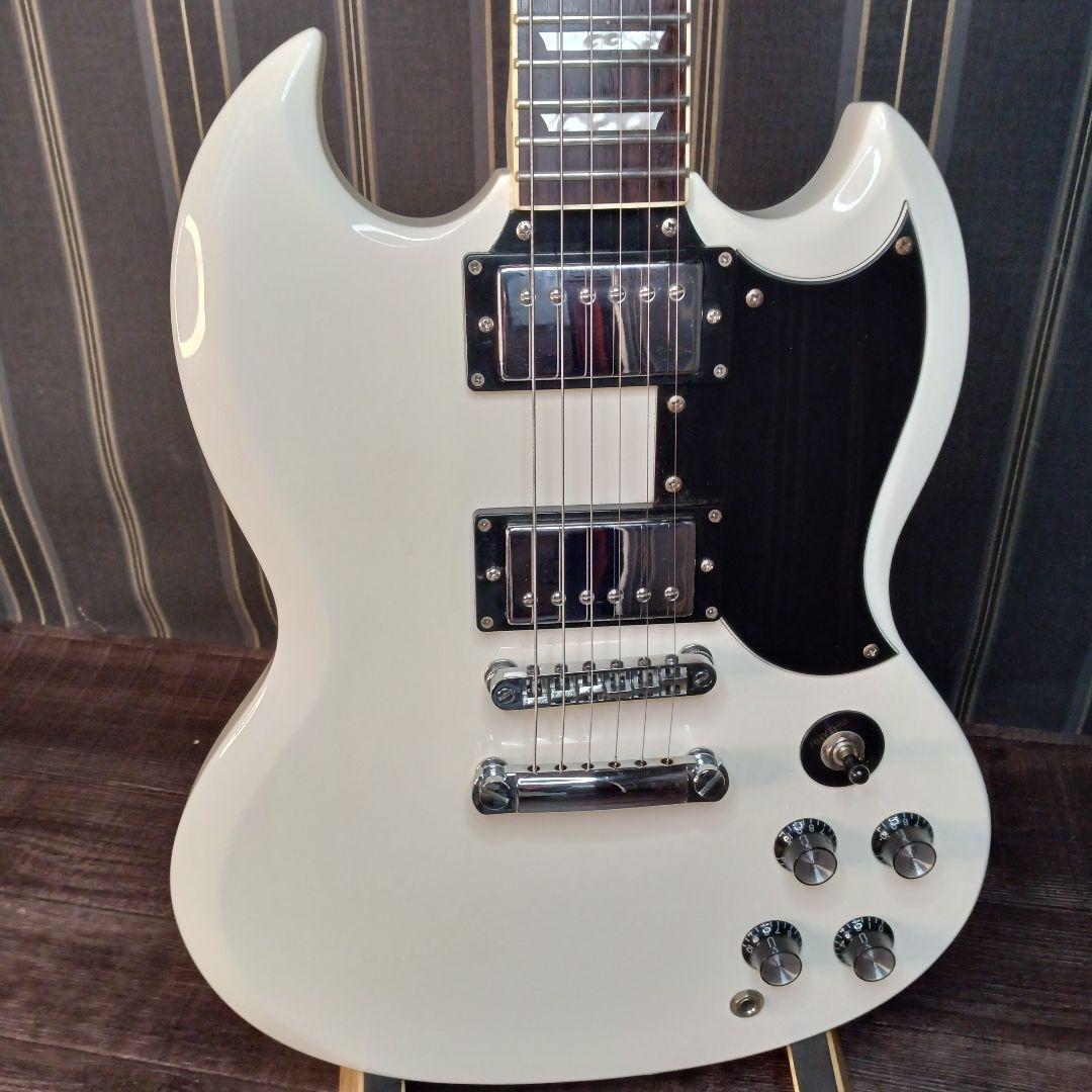 美品 BLITZ ブリッツ SG エレキギター ホワイト 白 エレキギター