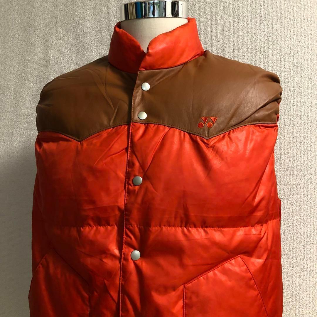 ヨネックス◇ヒートカプセル ダウン ベスト◇オレンジ LLサイズ