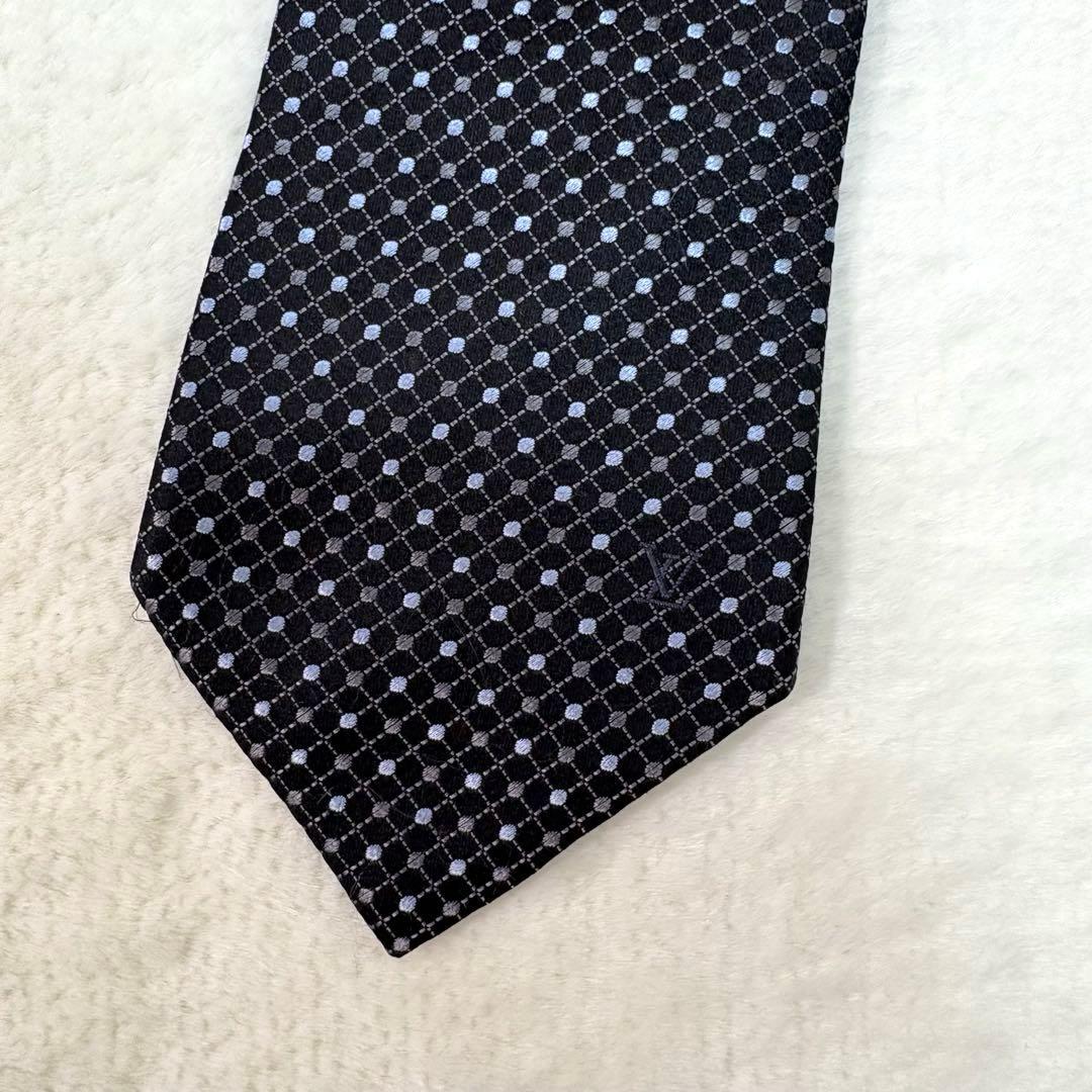 未使用級✨LOUIS VUITTON ルイヴィトン　ネクタイ　ロゴ　ブラック系