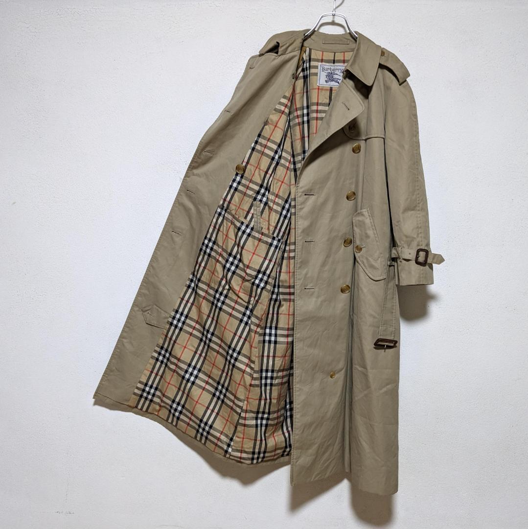 美品 80～90s バーバリー トレンチコート レディース 白タグ ベージュ22
