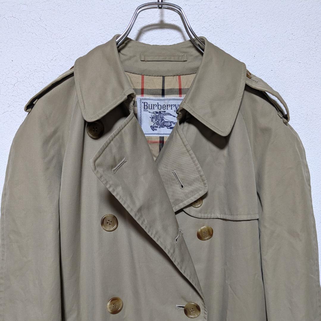 美品 80～90s バーバリー トレンチコート レディース 白タグ ベージュ22