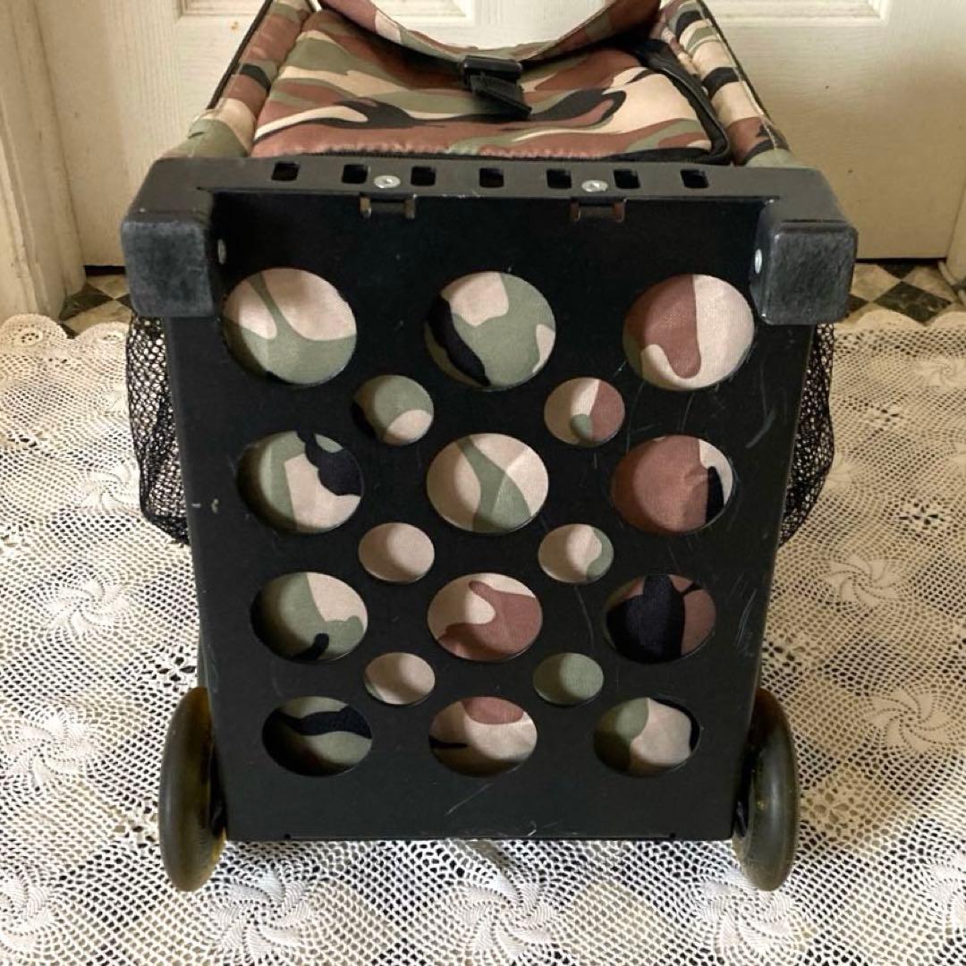 ズーカZUCA 座れるキャリーバッグ カモフラージュ柄 キャリーカート 35L