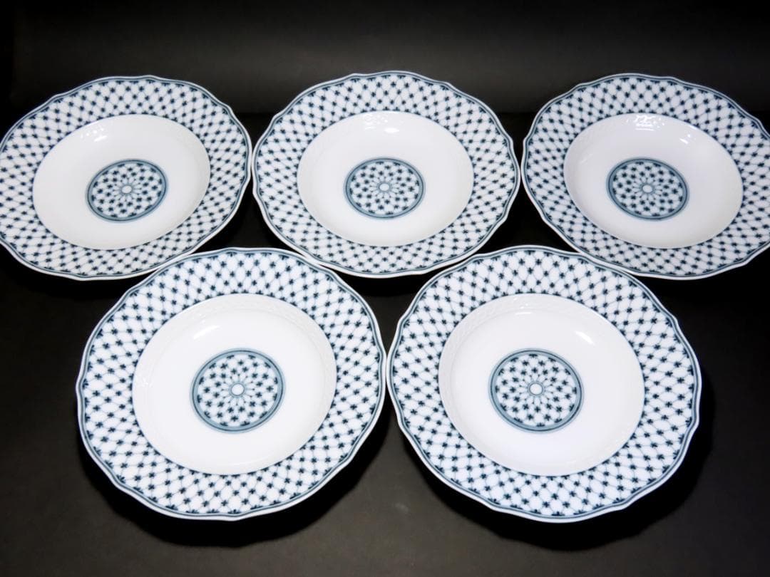 【リチャードジノリ】　パスタプレート５枚セット　ミュージオクラシコ　ディープ