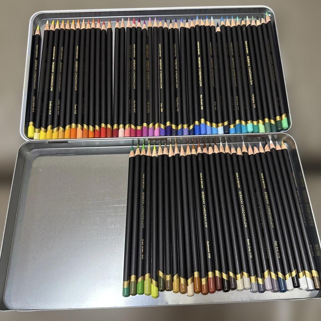 ダーウェント クロマフロー 72色セット 色鉛筆のみ、ケースなし