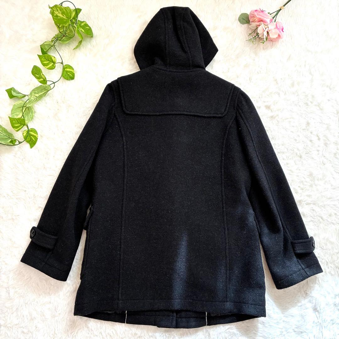 美品✨EASTBOY Venus ジップ付き ダッフルコート 黒 フード付