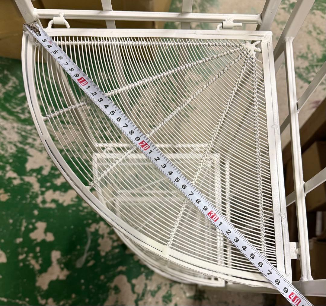 アクシス アイアンコーナーシェルフ ラック ホワイト 未使用新品 店舗や事務所に