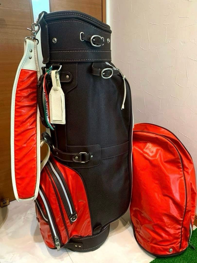 希少/完売/美品　Orobianco 本革 レザー使用　高級　キャディバッグ