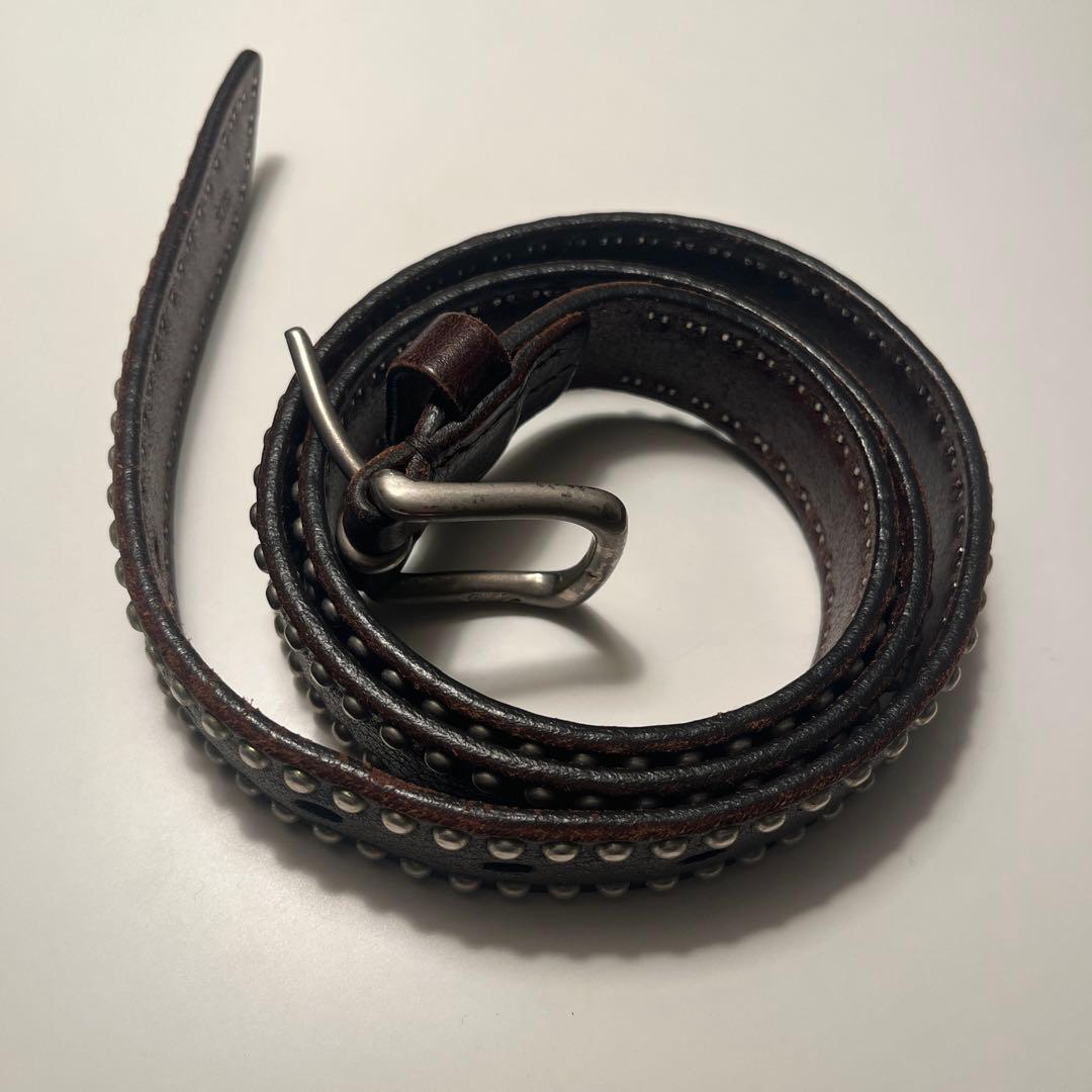 J&M DAVIDSON スタッズベルト茶