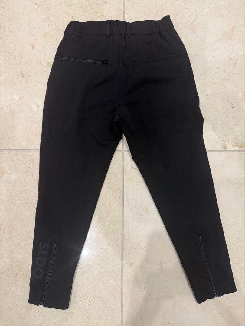 SLDO ダブルクロスストレッチリブパンツ/BLACK