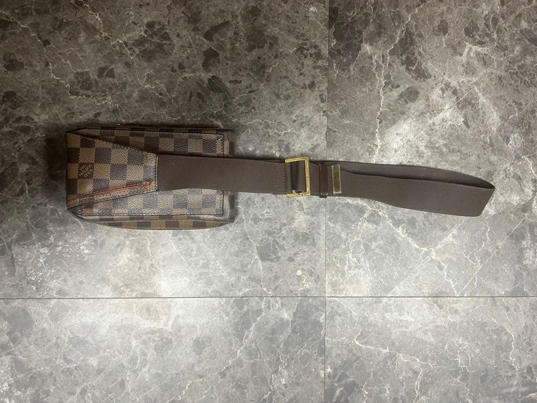 希少ジェロニモスダミエ・キャンバス ボディバッグ