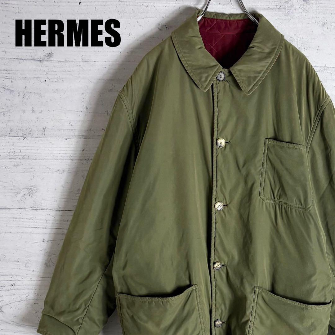 希少✨️エルメス リバーシブル パドックコート キルティング L相当