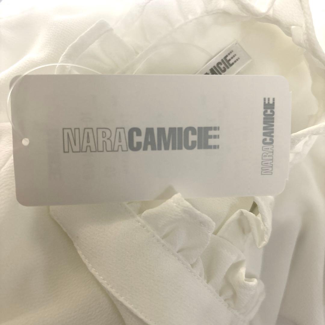 新品　NARACAMICIE ナラカミーチェ　ジョーゼットフリルスリーブブラウス