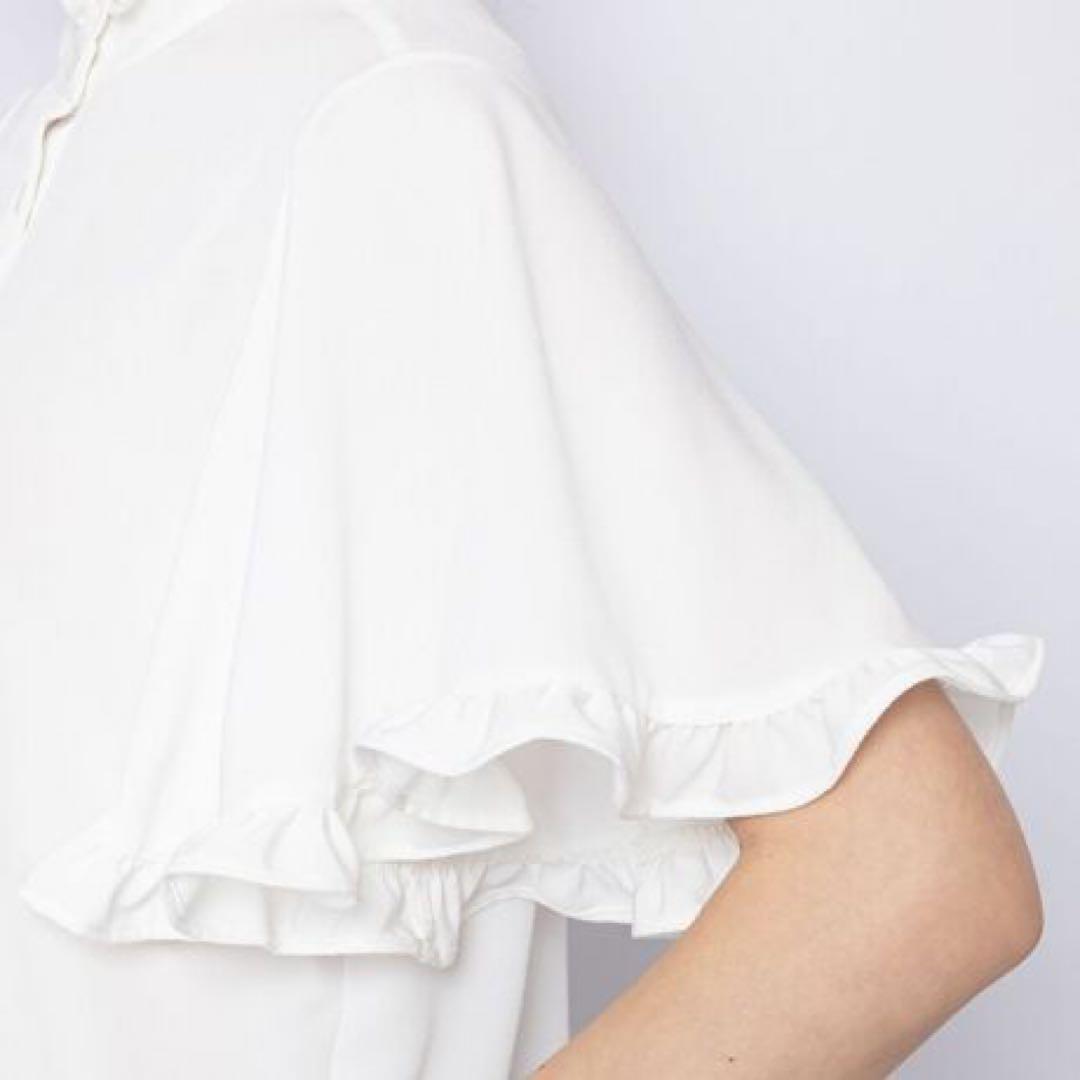 新品　NARACAMICIE ナラカミーチェ　ジョーゼットフリルスリーブブラウス