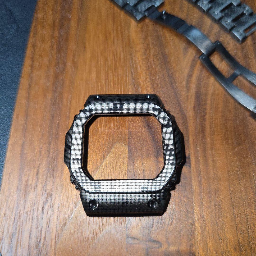 GMWB5000カスタム用 カモフラ 迷彩 ステンレス製 ベゼルベルト