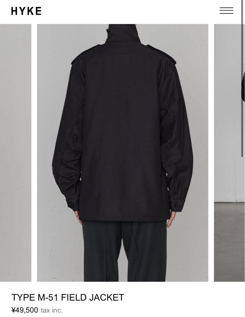 ジャケット・アウター HYKE M-51 FIELD JACKET