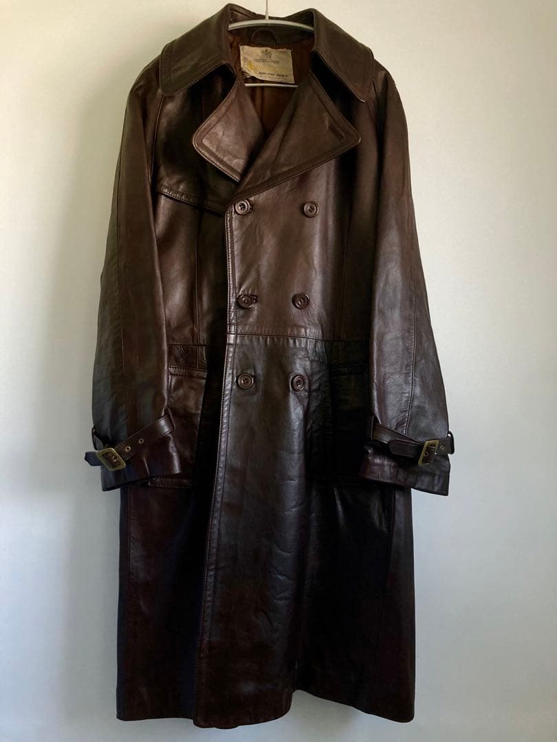 ジャケット・アウター 80s \"Aquascutum\" Leather Trench Coat
