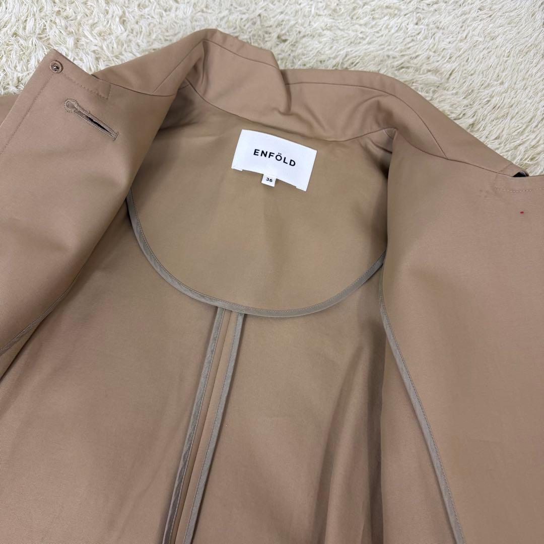 ジャケット・アウター 23SS ENFOLD SOUTIEN-COLLAR TRENCH COAT