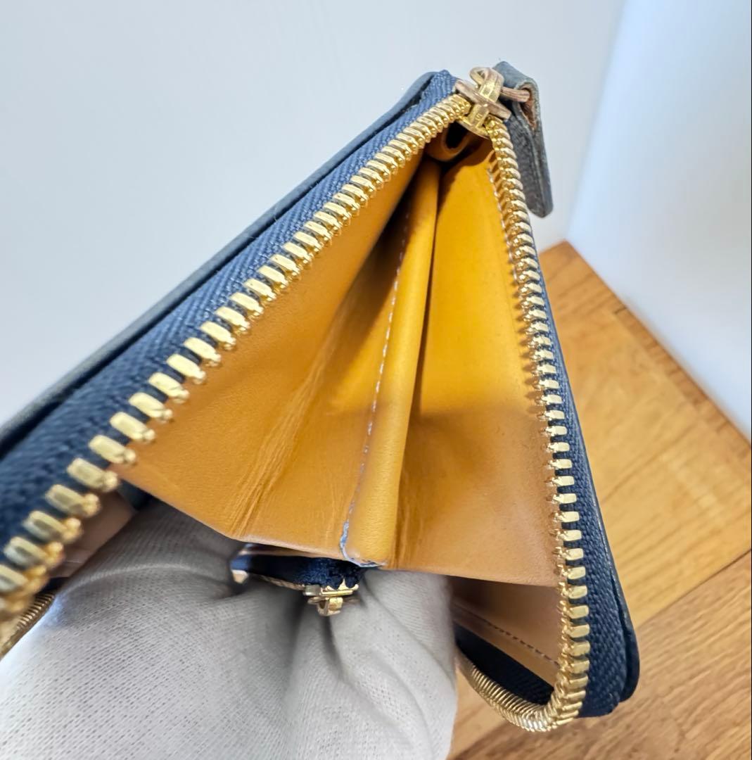 大峽製 OHBA ポケットブック ラウンドファスナー長財布