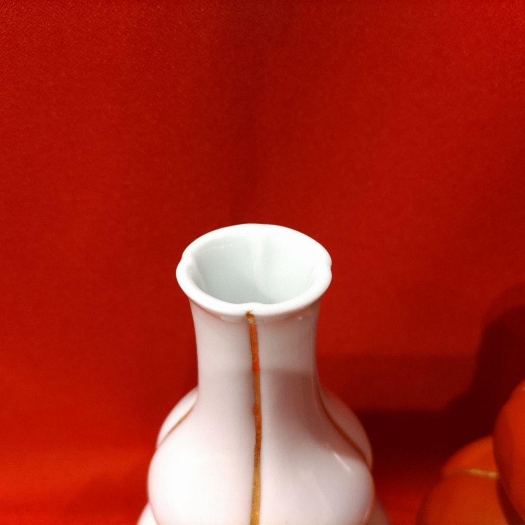 永楽即全 紅白酒瓶 1対(2点) 永楽善五郎 徳利 酒器 京焼