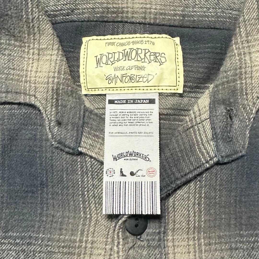 【STUSSY×BIG JOHN 】シャドー オンブレ チェックシャツ L