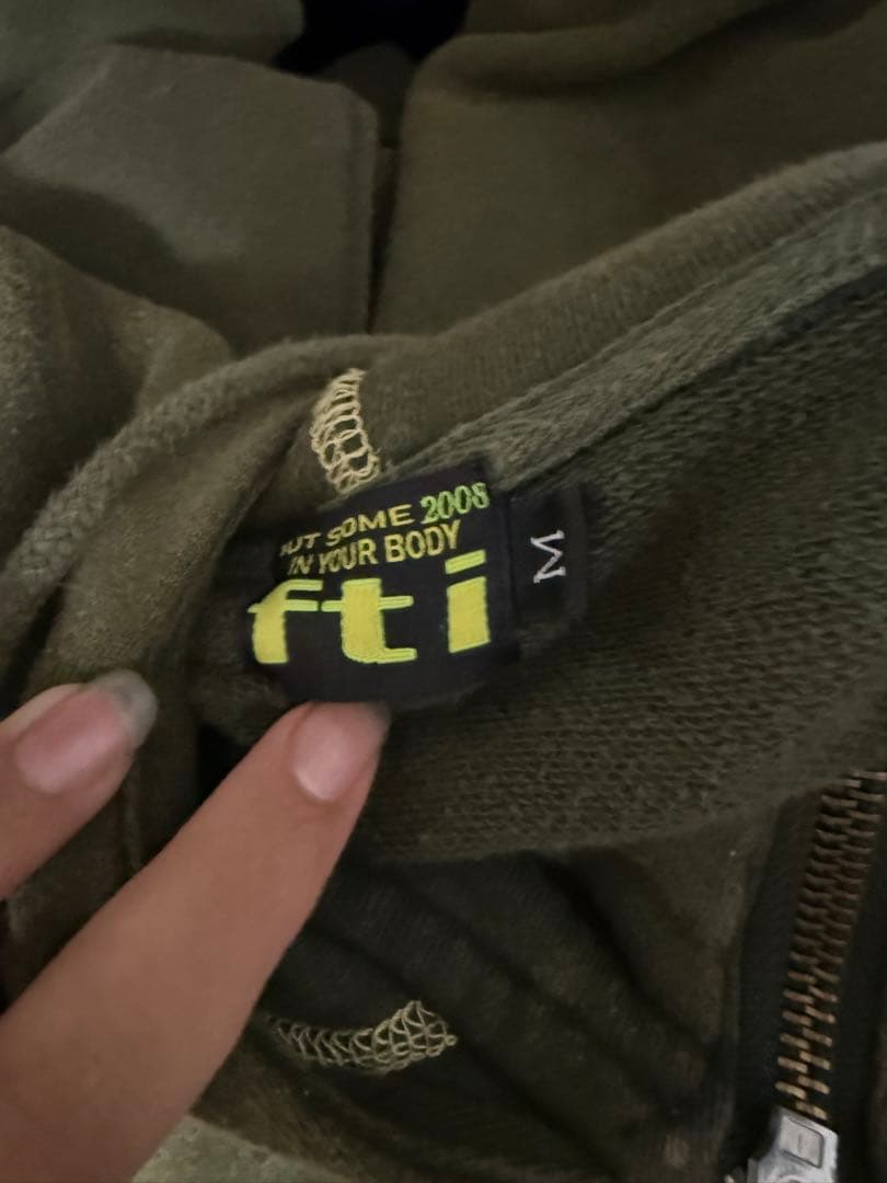 fuckthisindustry パーカー　M オリーブ　初期