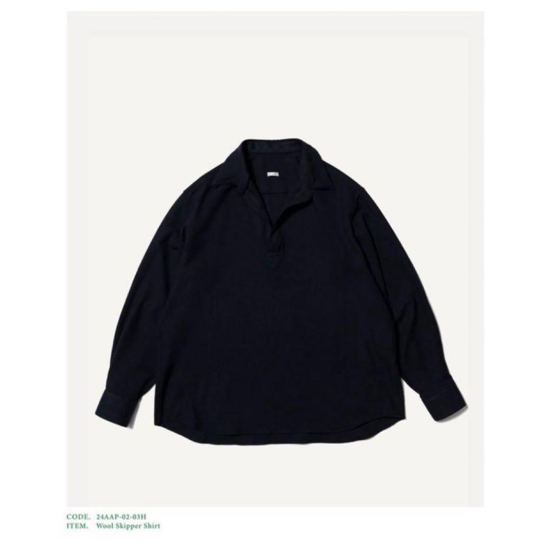 トップス a.presse 24aw wool skipper shirt