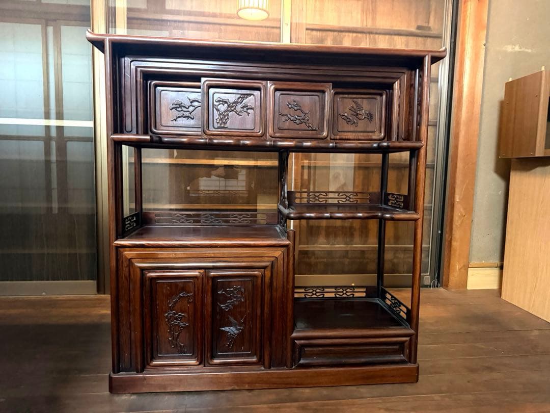 紫檀の茶箪笥茶道具タンス