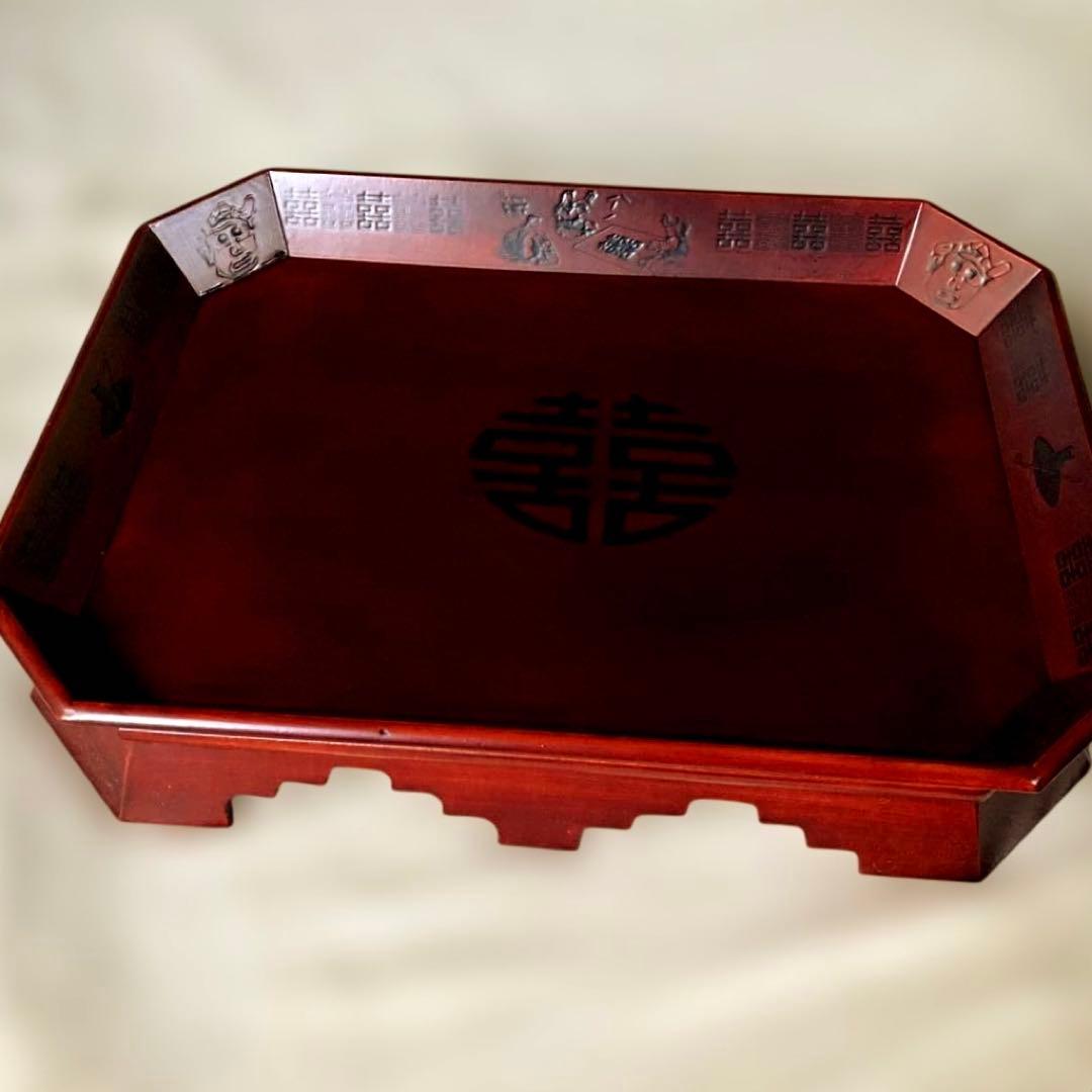 韓国伝統工芸品　八角漆器　トレイ3段　未使用