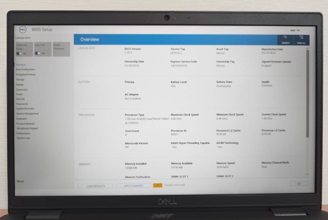 ★DELL 3520 win11/16GB/i5/256GB/office付き①