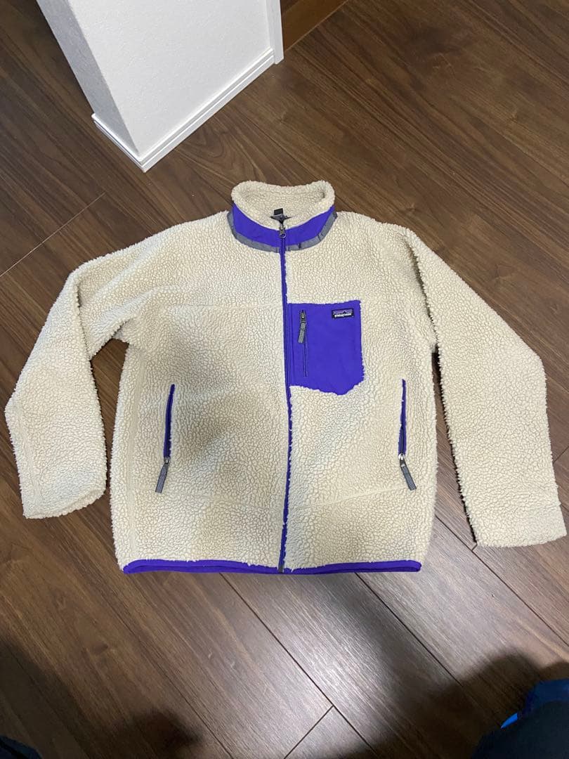 patagonia フリースジャケット クリーム/パープル