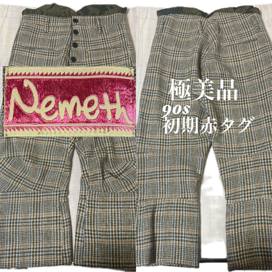 【極美品 初期赤タグ】Christopher Nemeth 立体裁断ウールパンツ