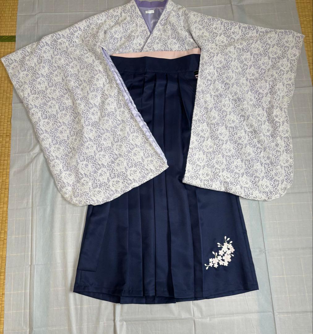 キャサリンコテージ　卒業式　袴160cm・肌襦袢・髪飾りリボンセット