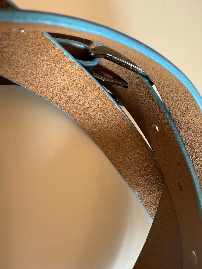 【美品】anytee Narrow Long Belt Black Blue