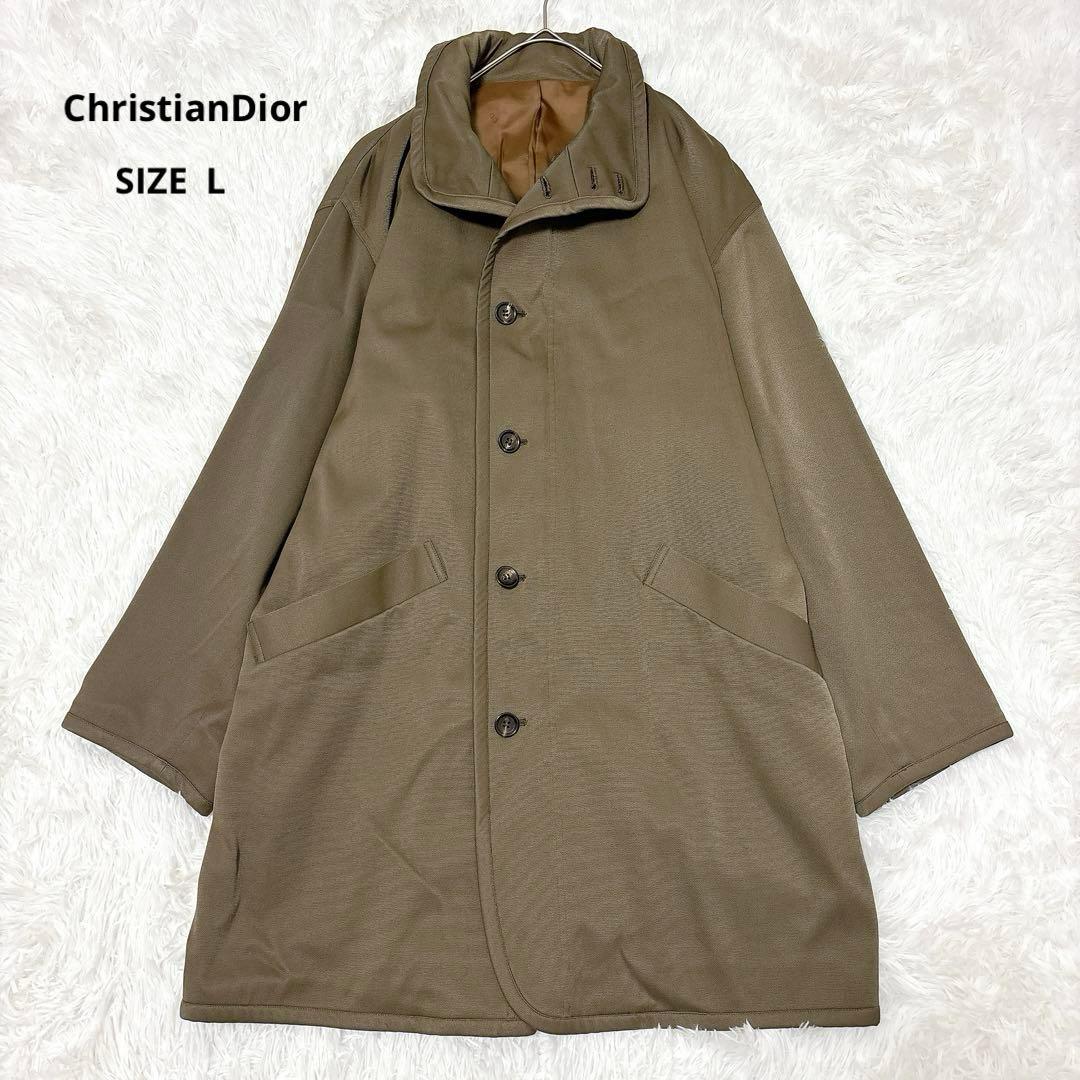 ✨美品✨クリスチャンディオール　ムッシュ　ステンカラーコート　ロング　カーキ　L