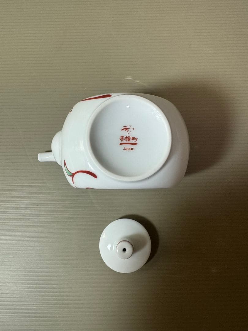 2933 香蘭社 赤繪町工房　醤油差し　未使用