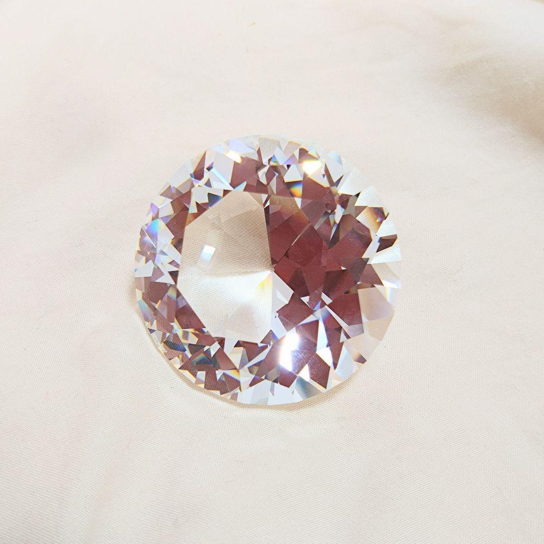 【希少】旧SWAROVSKI クリスタルラウンドカット置物 30% Pbo
