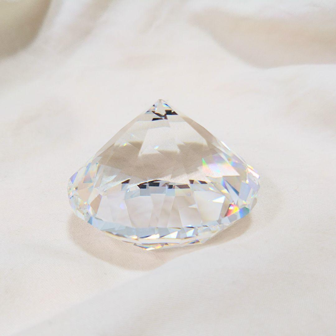 【希少】旧SWAROVSKI クリスタルラウンドカット置物 30% Pbo