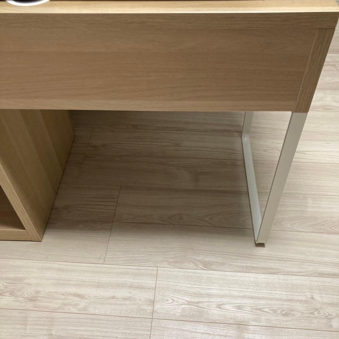 【0219-mark】IKEA MICKE デスク ホワイトステインオーク
