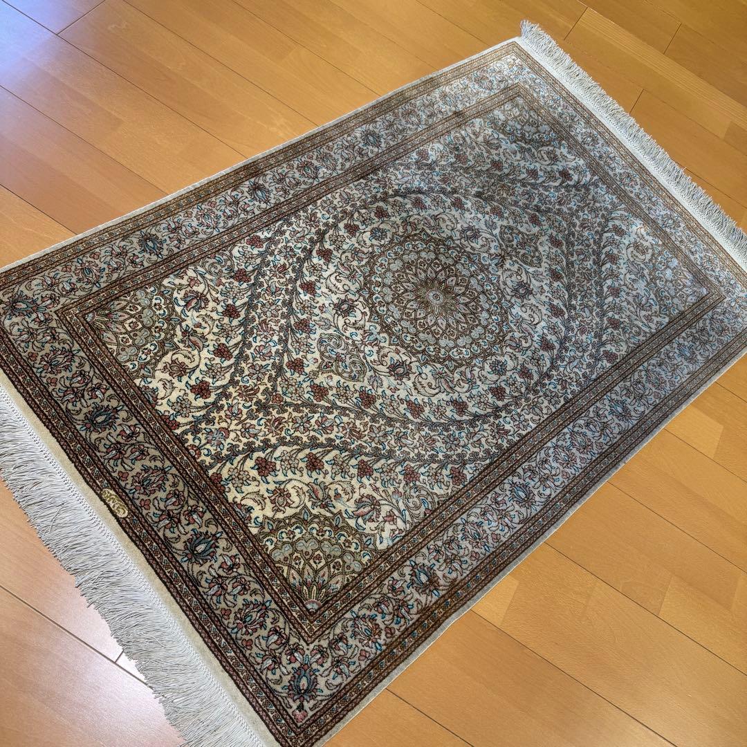 ペルシャ絨毯クム産 100%シルク (2枚)