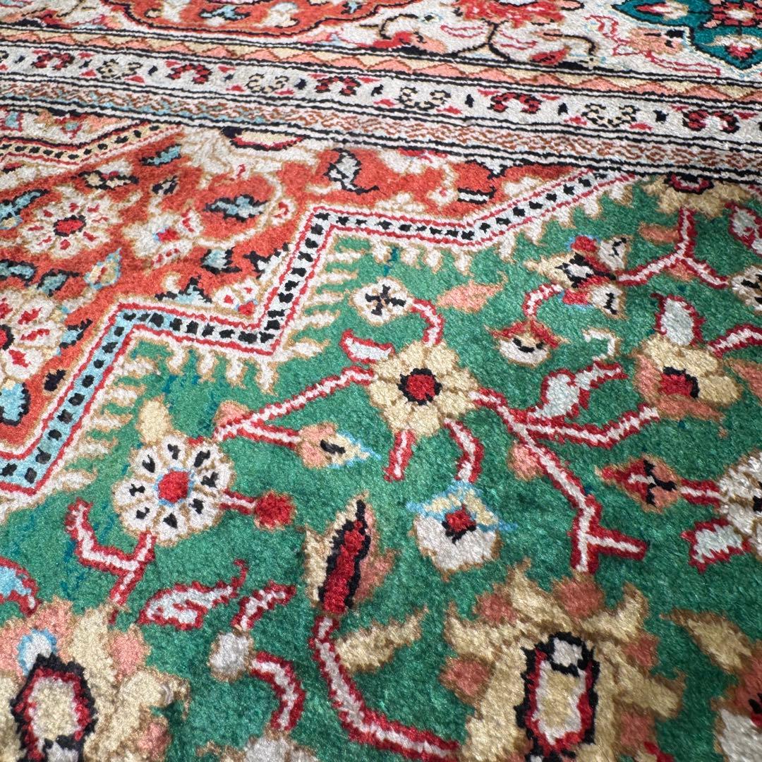 ペルシャ絨毯クム産 100%シルク (2枚)