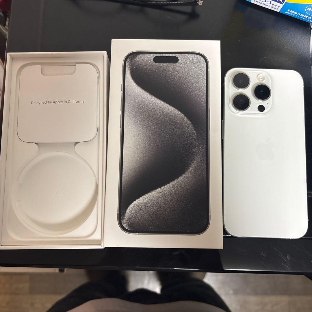 スマートフォン本体 iPhone15 pro white titanium 128GB