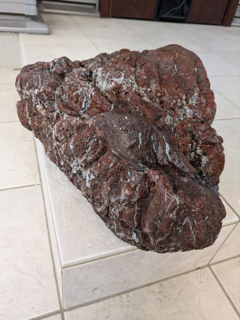 赤石 原石 特大29kg 龍顔 未加工品 多数の石英流れ 希少、レア品