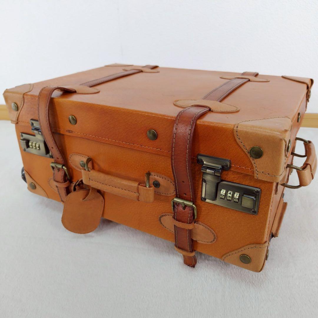 TIME WALKER 本革 レザーアンティークトランク風キャリーケース レトロ