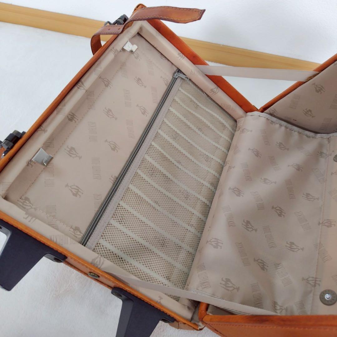 TIME WALKER 本革 レザーアンティークトランク風キャリーケース レトロ