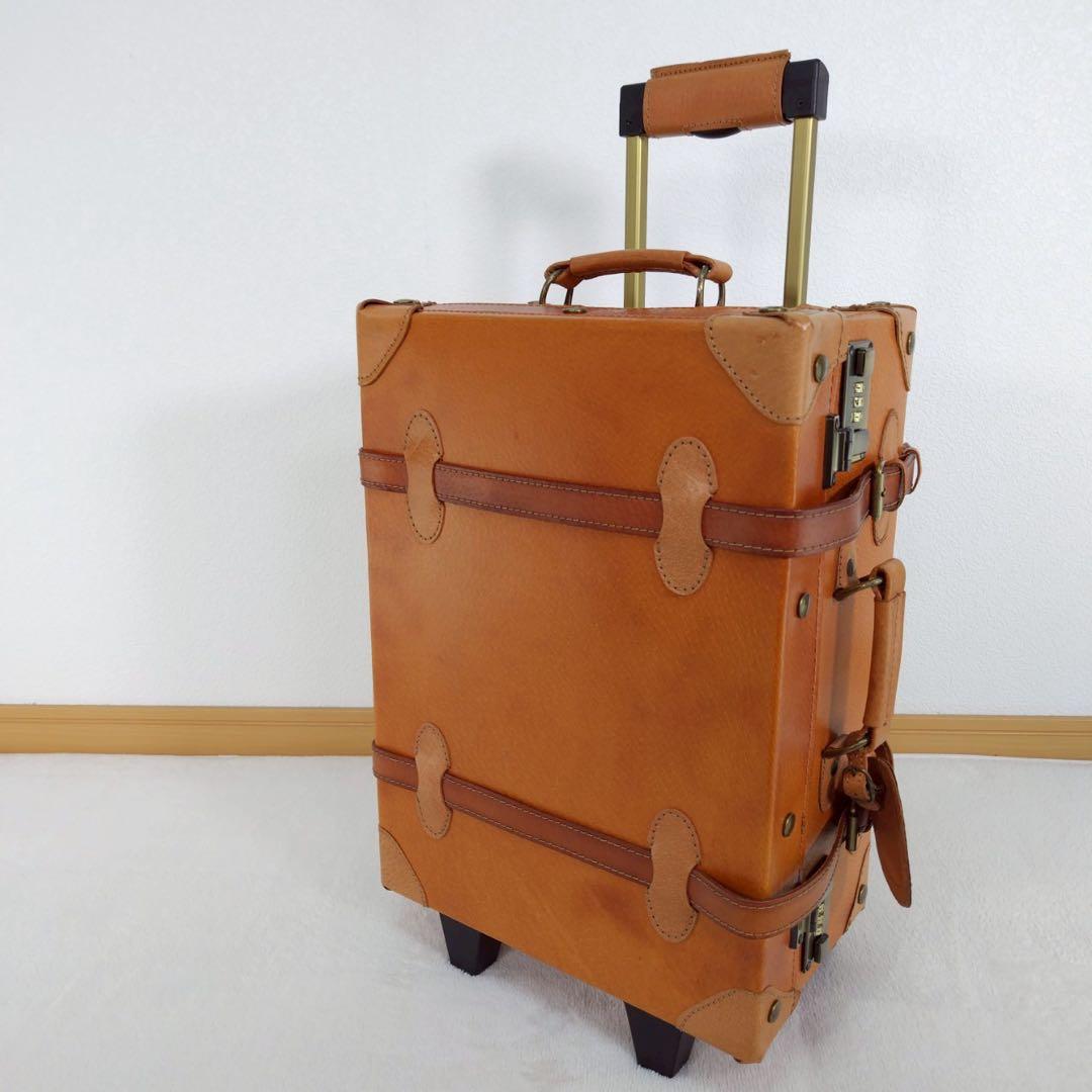 TIME WALKER 本革 レザーアンティークトランク風キャリーケース レトロ