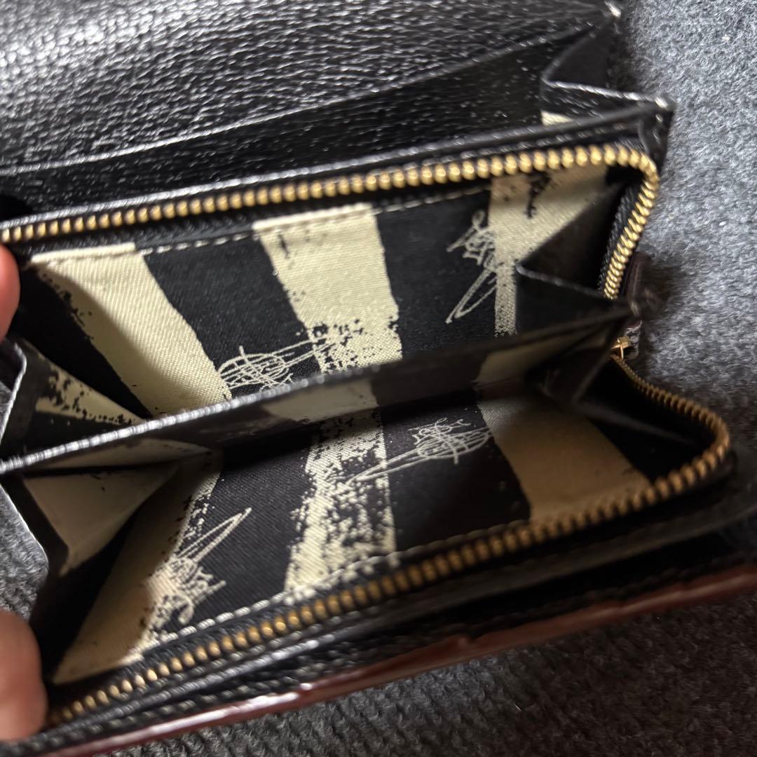 Vivienne Westwood 黒レザー三つ折り財布