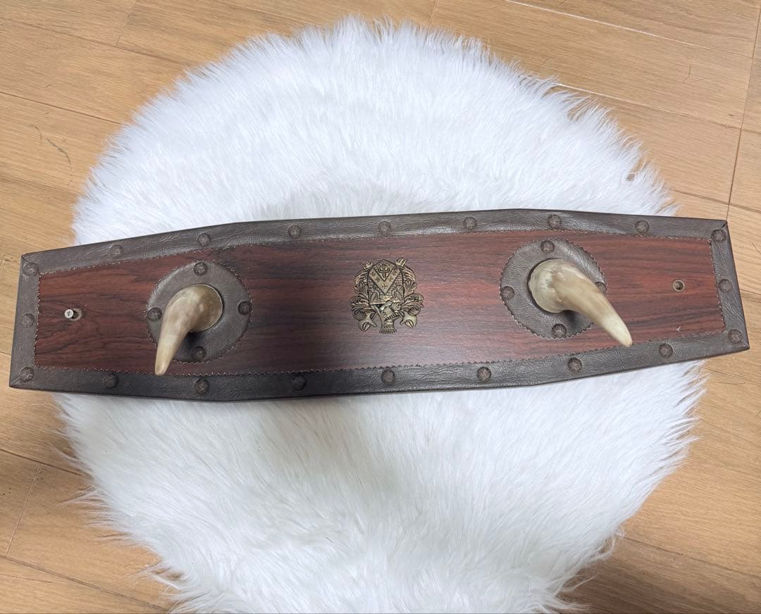 ヴィンテージ 天然ホーン 壁掛けオブジェ（本物）