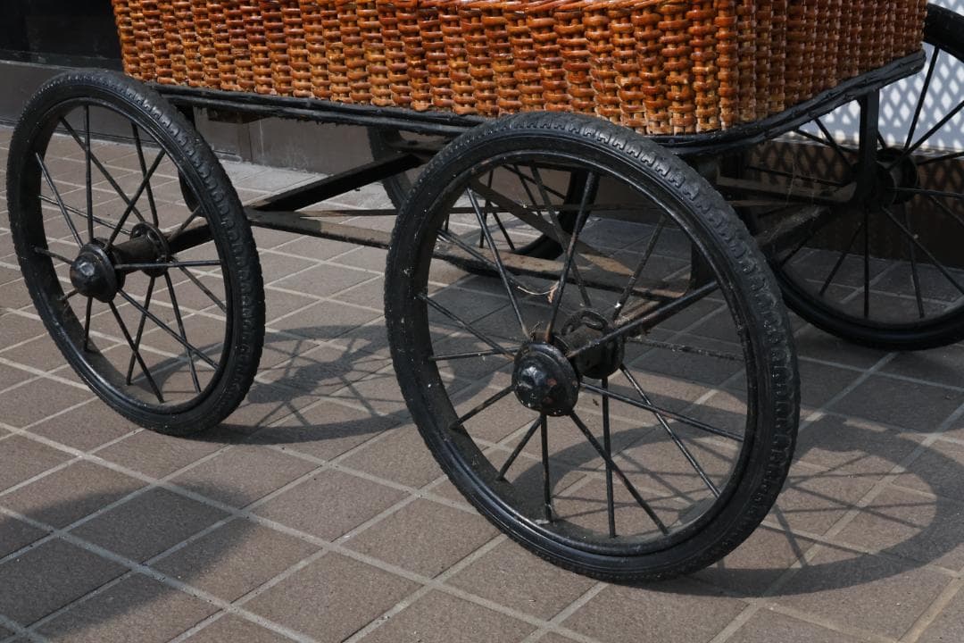 niyon　昭和レトロ　アンティーク　乳母車　うば車　ベビーカー　藤網